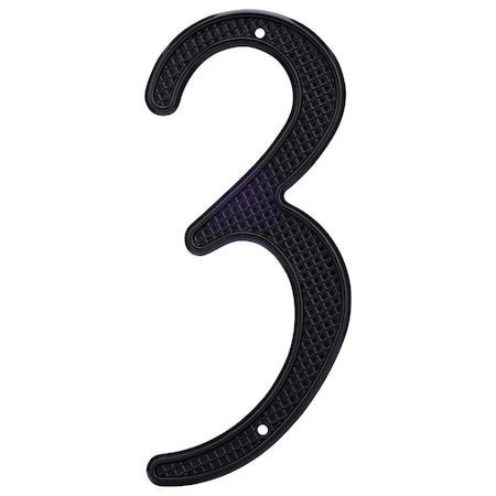 Delaney Hardware No 3 BLACK METAL HOUSE NUMBER 4205003